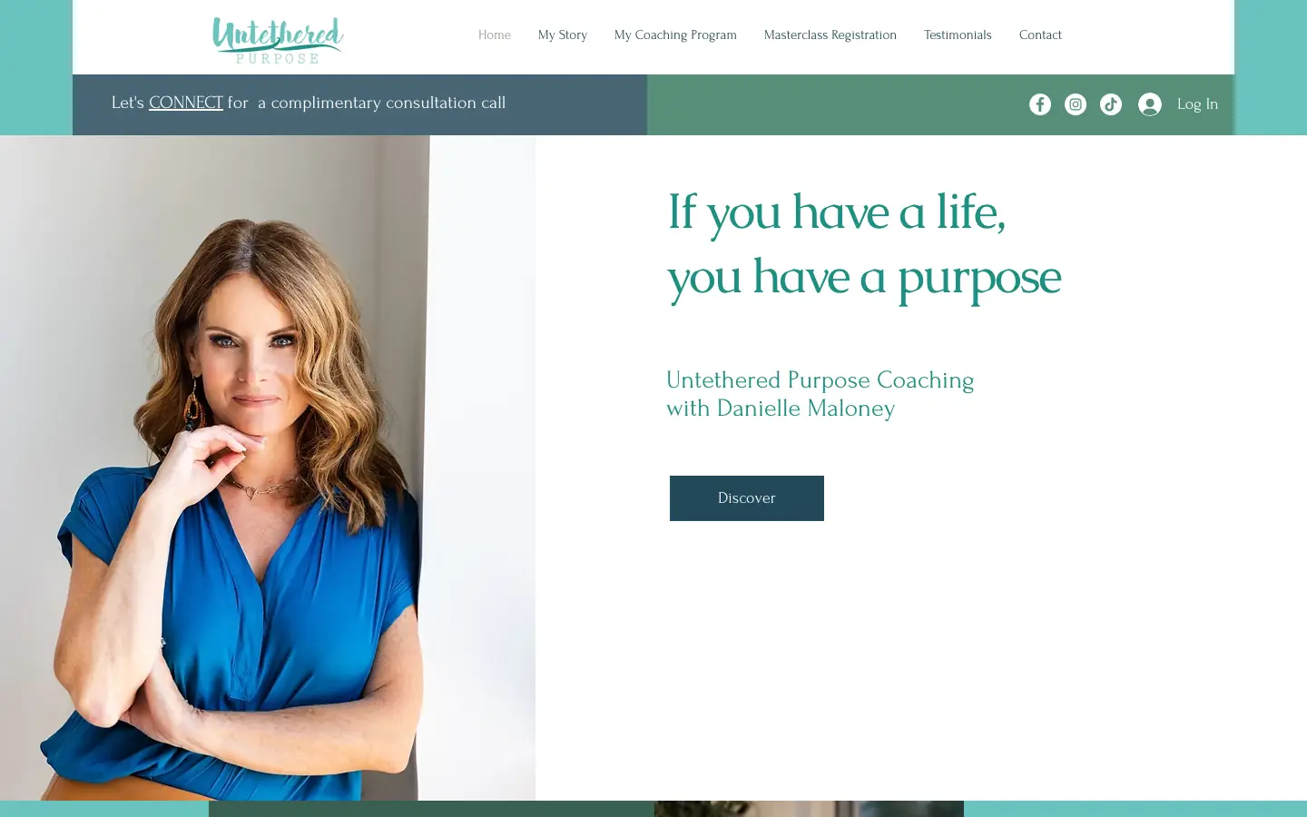 The original Untethered Purpose Coaching website